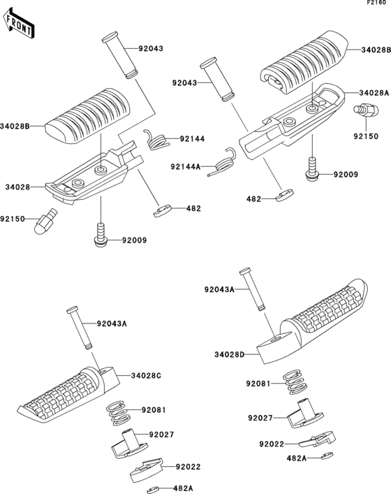 ZR750 Подножки