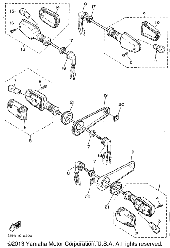 FZR600RFC Поворотники