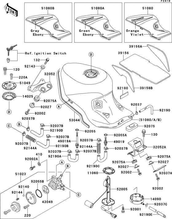Fuel tank(1/2)(zx1100-d1)