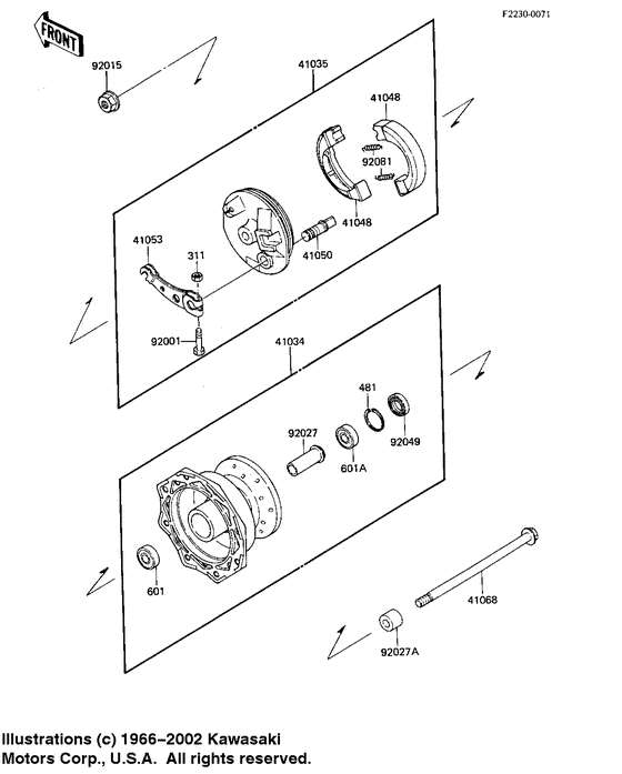 Front hub/brake