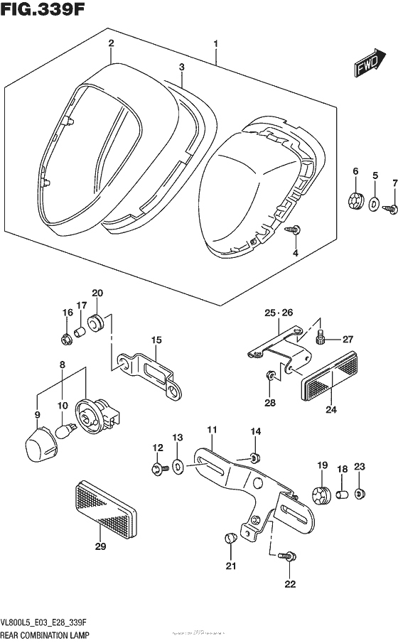 Rear Combination Lamp (Vl800Bl5 E28)