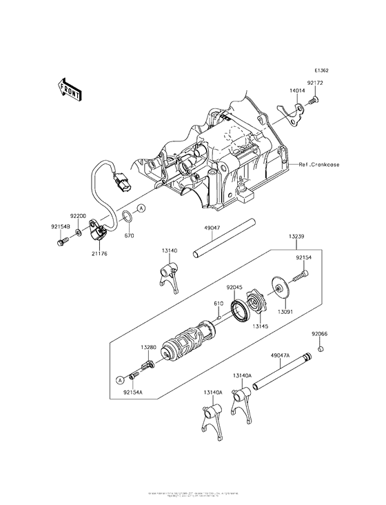  Валы и вилки переключения передач