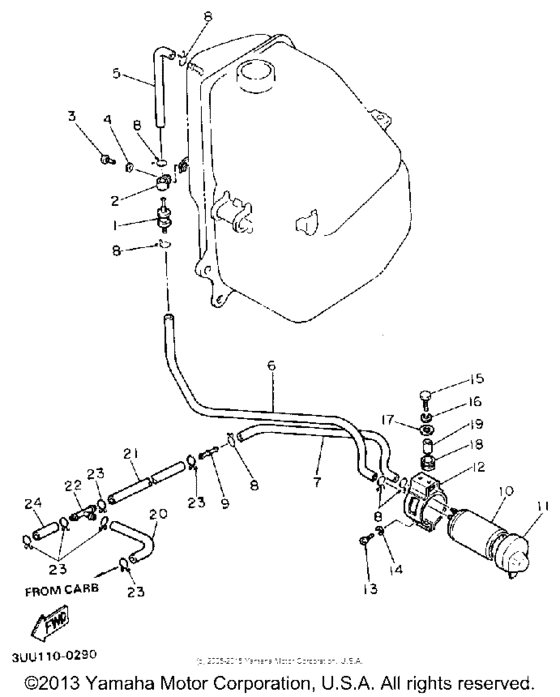 FZR600RAC Топливный бак