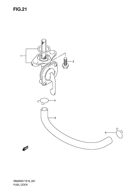RM250 Топливный кран