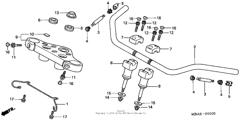 Handlebar + top bridge