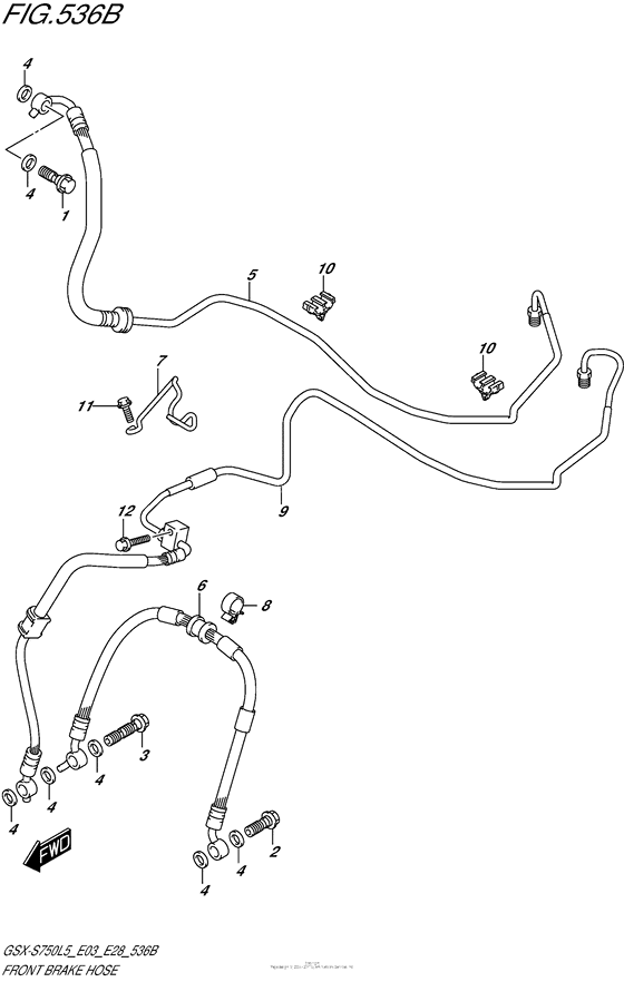 Front Brake Hose (Gsx-S750Al5 E28)