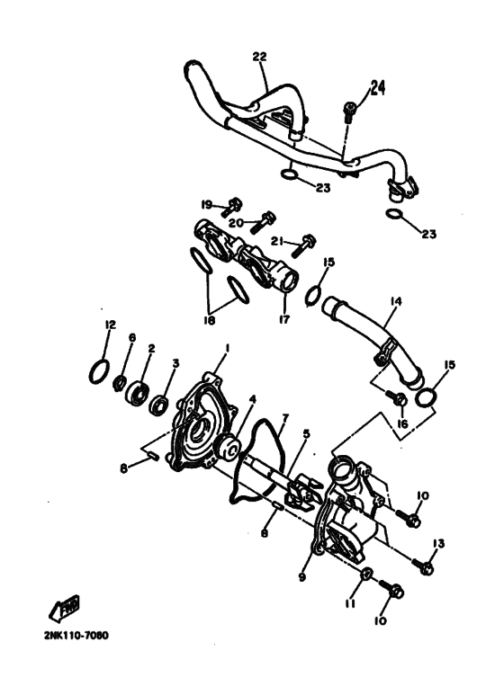 FZR750R FZR750RU Водяная помпа