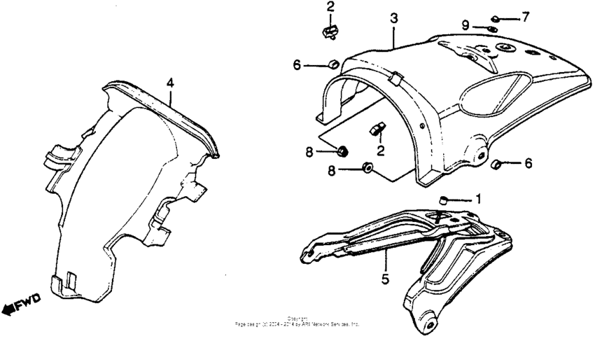 Xl500s rear fender 79-81