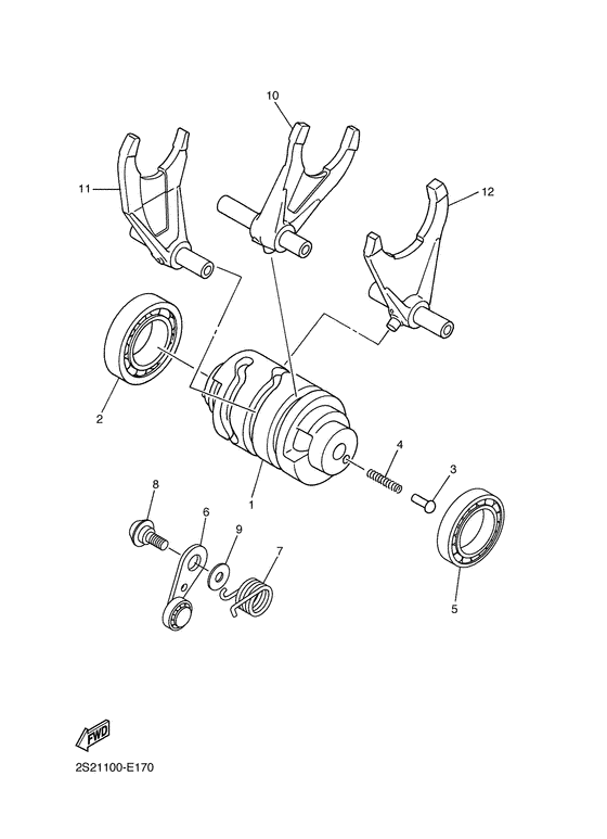 Shift cam & fork