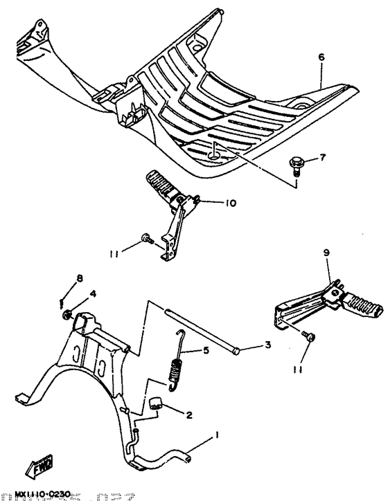 Stand. footrest