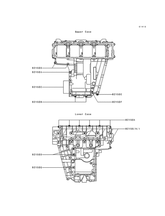 ZX750 Болты крепления картера