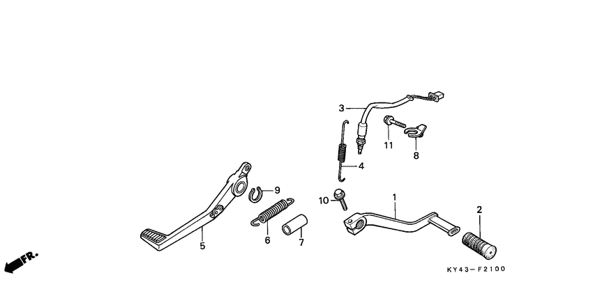 Brake pedal/ change pedal