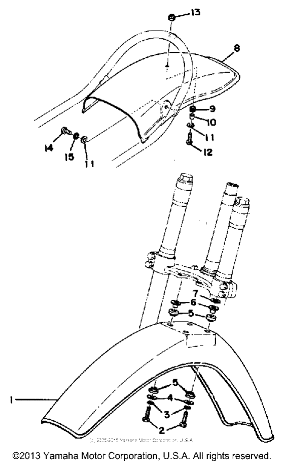 Front fender-rear fender