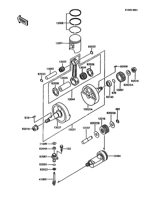 Crankshaft/piston