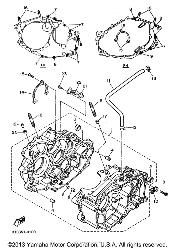 XT600EBC Картер двигателя