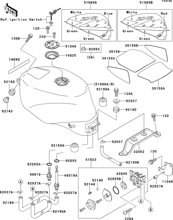 Fuel tank(1/2)(zx750-m2)