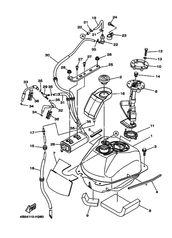 XP500 XP500Y Tank fuel