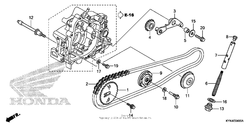 Cam chain + tensioner
