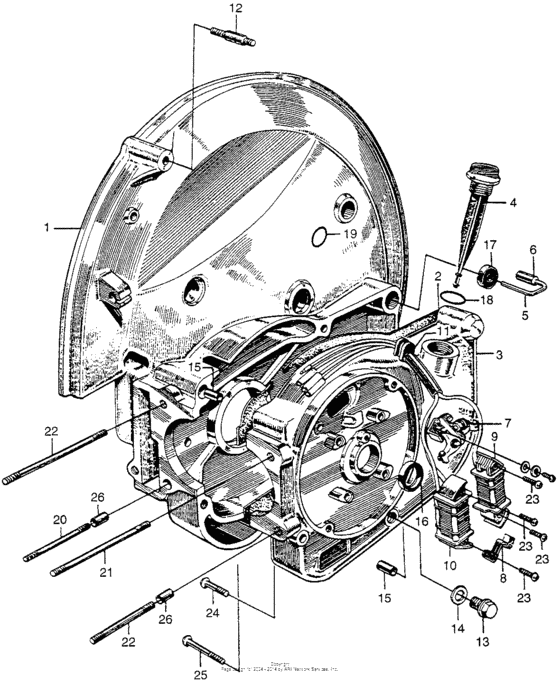 Crankcase + points
