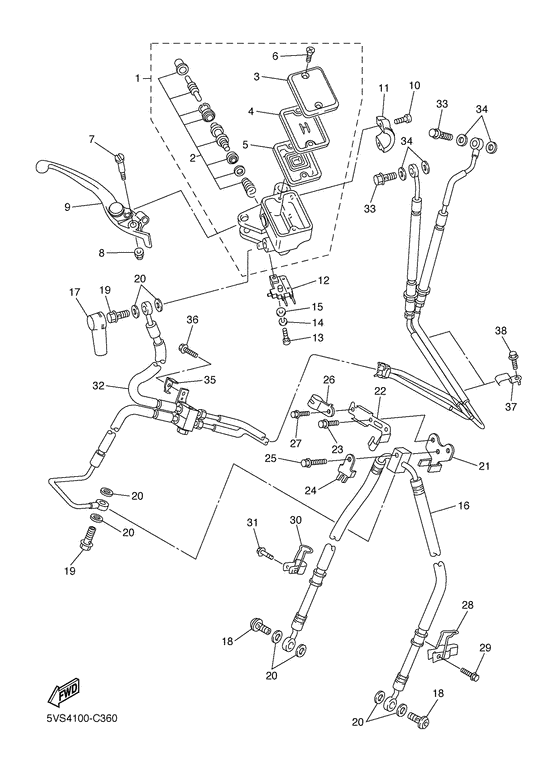 FJR1300A Главный тормозной цилиндр
