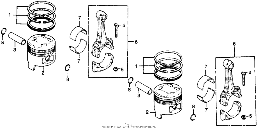 Piston + connecting rod