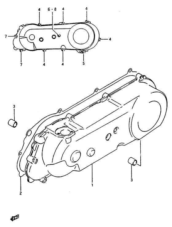 Crankcase left cover