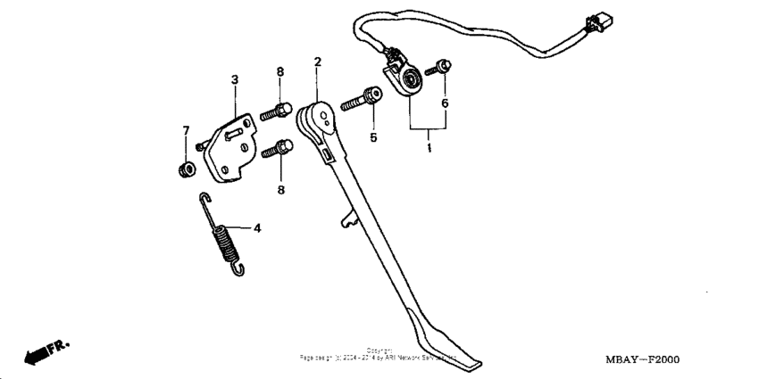 VT750C Подножка