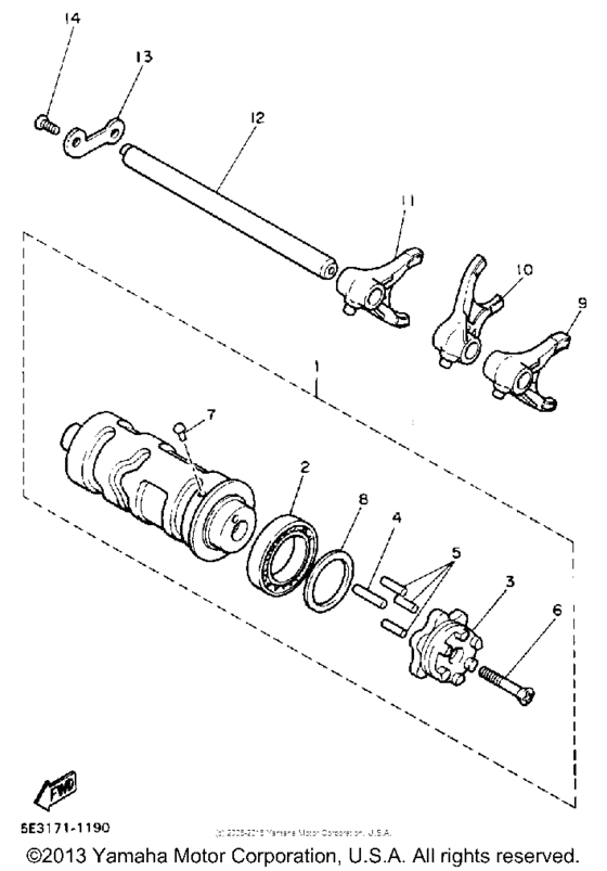 XV750AC Копирный вал