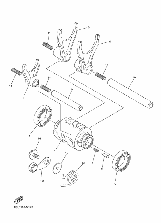 Shift cam & fork