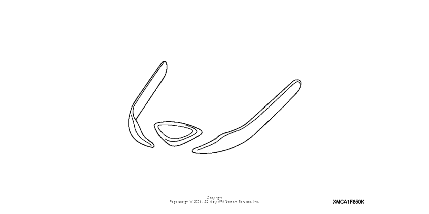 GL1800 (ABS) Carbon type front fender ornament