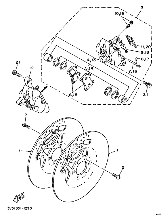 Front brake. caliper