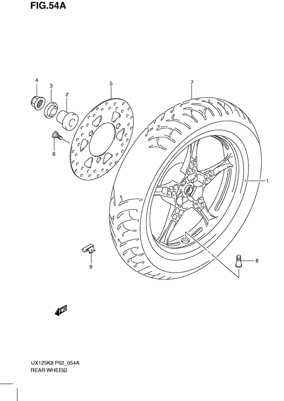 Rear wheel complete assy
