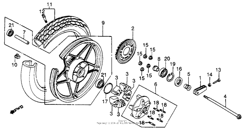 Rear wheel 83-86