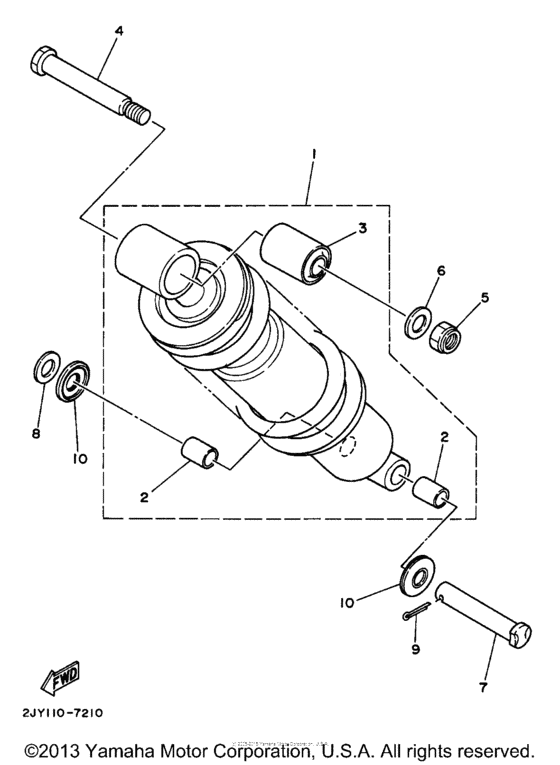 TW200KC Задняя подвеска