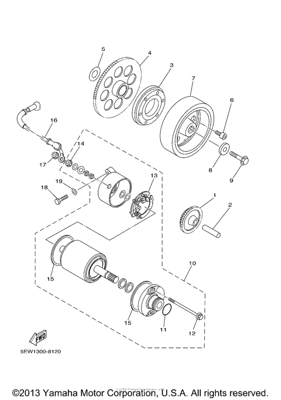 XVS650 Муфта стартера