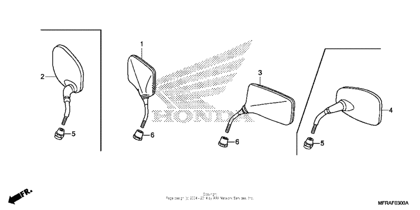 VT1300CS (ABS) Зеркало