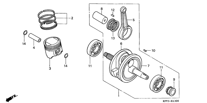 Crankshaft/piston