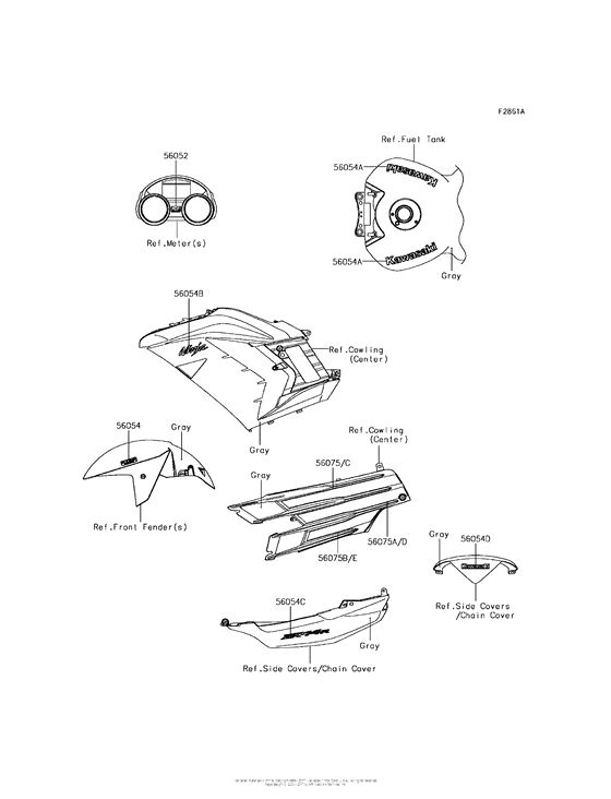 ZX1400 Decals (Gray)(Jgf)