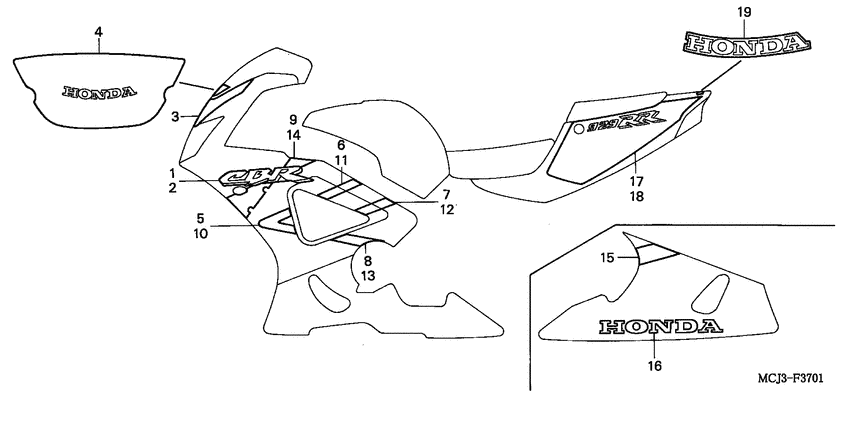 CBR900RR Stripe / mark