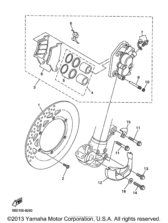 WR400FK Передний суппорт