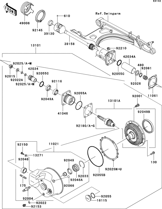 Drive shaft/final gear(1/2)