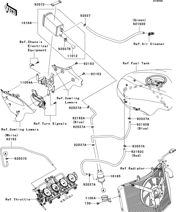 ZX600 Fuel evaporative system(p8f / p8fa)(ca)