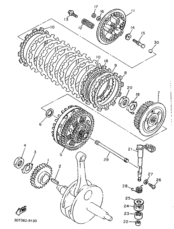 XT500Z Сцепление