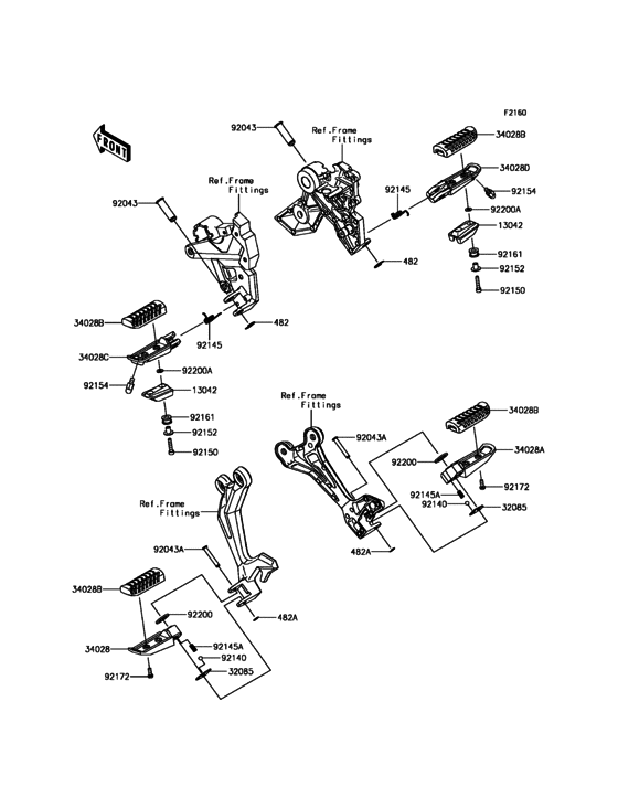 EX650 Подножки