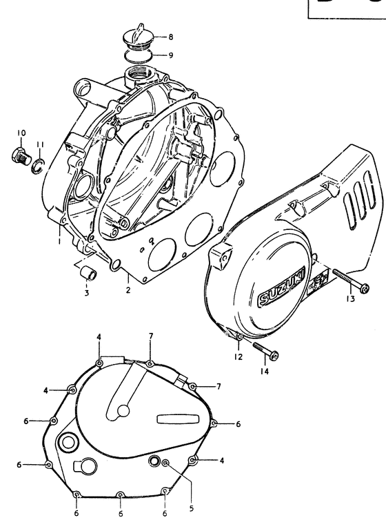 Crankcase cover ass`y  (v