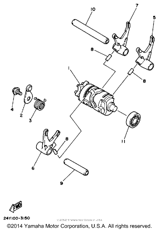Shift cam-fork