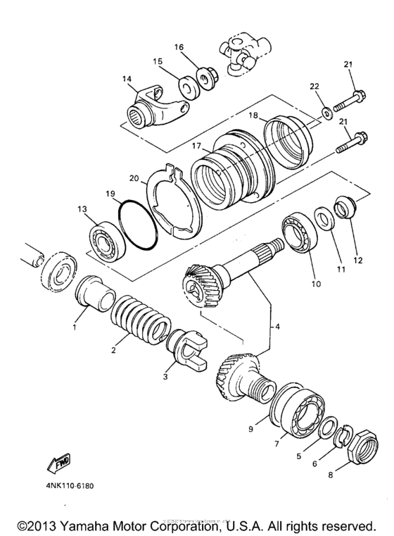 XVZ13AJC Промежуточный ведущий вал