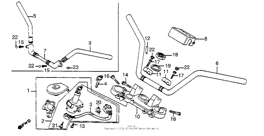 Handlebar + top bridge