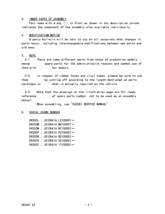 DR350 Catalog preface