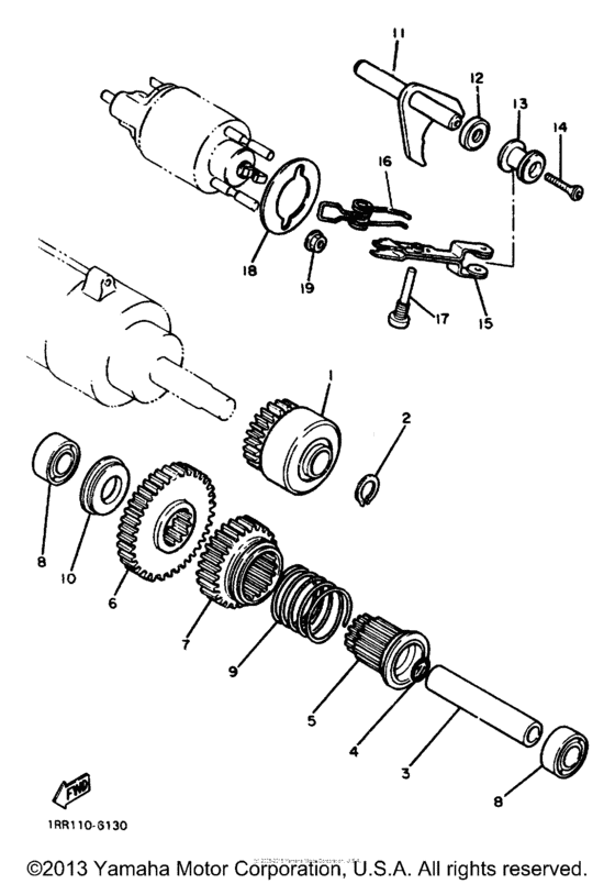 XV750U Муфта стартера